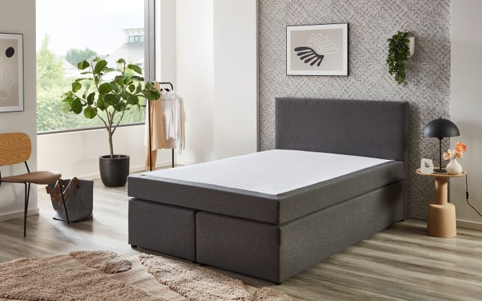 Boxspringbett Aspen, grau, 140 x 200 cm-02