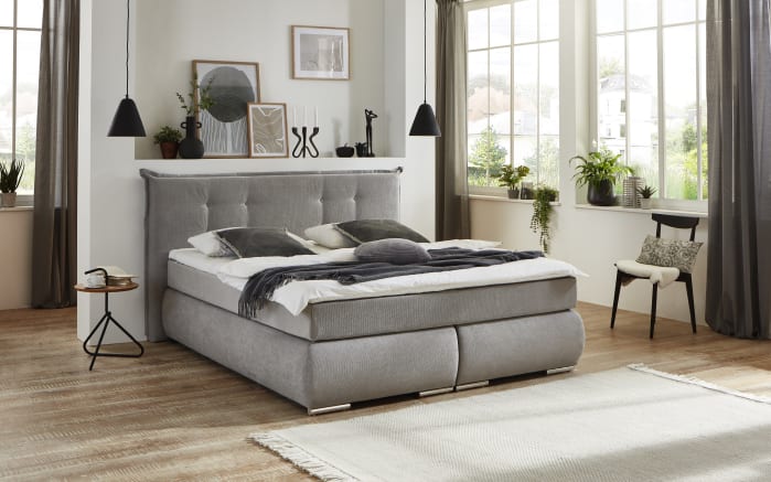 Boxspringbett BX2310 Ray, silber, 180 x 200 cm-04