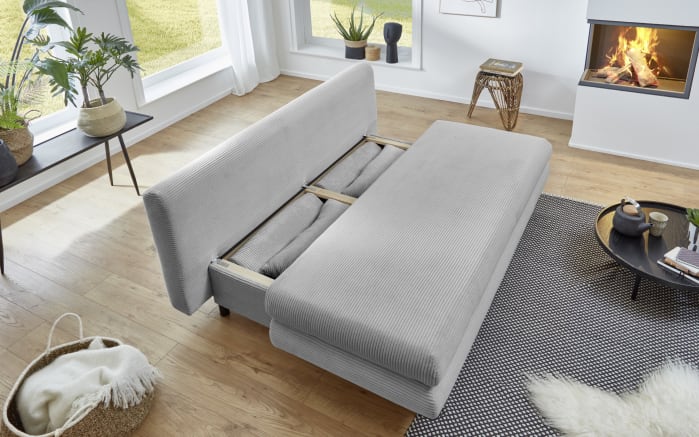 Schlafsofa SO 240 Bern, silber, 140 x 190 cm-04