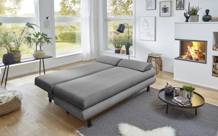 Schlafsofa SO 240 Bern, grau, 140 x 190 cm-05