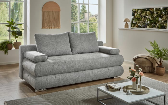 Schlafsofa Borna, grau, inkl. Kissen-02