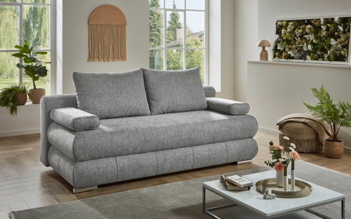 Schlafsofa Borna, silber, inkl. Kissen-02