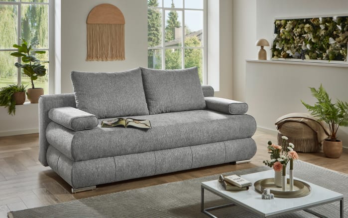 Schlafsofa Borna, silber, inkl. Kissen-01