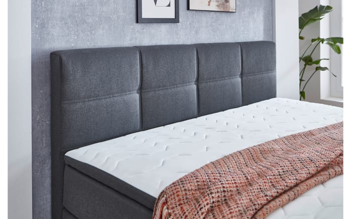 Boxspringbett Surrey, anthrazit, 140 x 200 cm, inkl. Topper-04