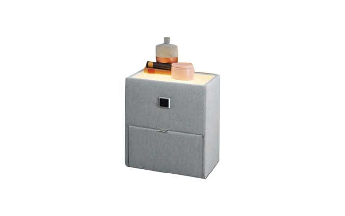 Nachttisch Lancy, Design 491/09 hellgrau, , 45 x 53 cm-01