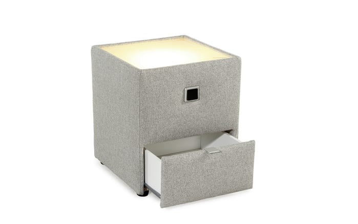 Nachttisch Lancy, hellgrau, 45 x 53 cm-02