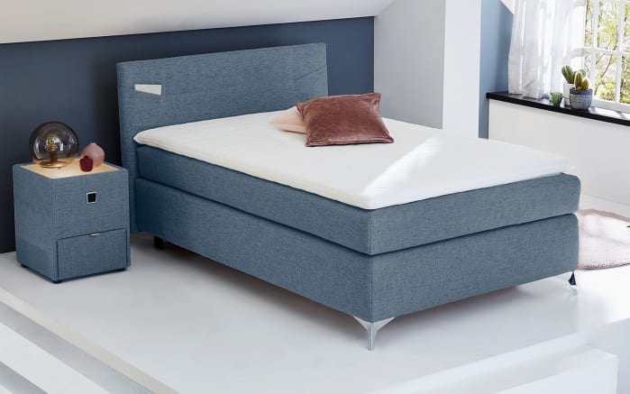 Boxspringbett Nora, blau, 120 x 200 cm-01