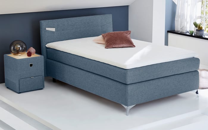 Boxspringbett Nora, blau, 140 x 200 cm-01