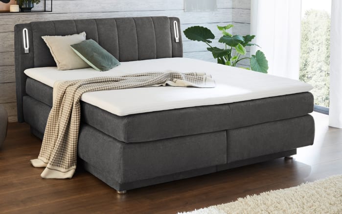 Boxspringbett Lotta Mix, grau, 180 x 200 cm-01