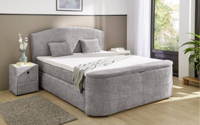 Boxspringbett Pia Mix, hellgrau, 180 x 200 cm-01