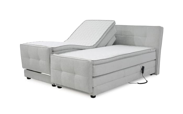 Boxspringbett Paloma 180, hellgrau, 180 x 200 cm, inkl. motorischer Verstellung-06