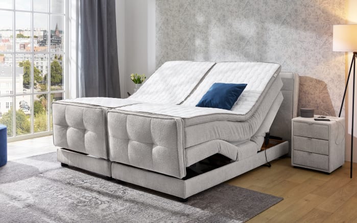 Boxspringbett Paloma 180, hellgrau, 180 x 200 cm, inkl. motorischer Verstellung-03