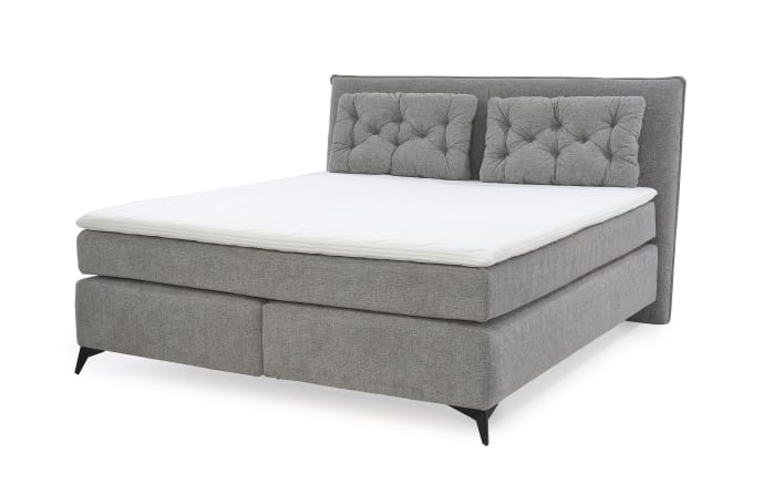 Boxspringbett Chalet 180, grau, 180 x 200 cm, inkl. Kissen-03