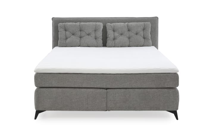 Boxspringbett Chalet 180, grau, 180 x 200 cm, inkl. Kissen-02