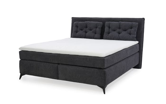 Boxspringbett Chalet 180, anthrazit, 180 x 200 cm, inkl. Kissen-02