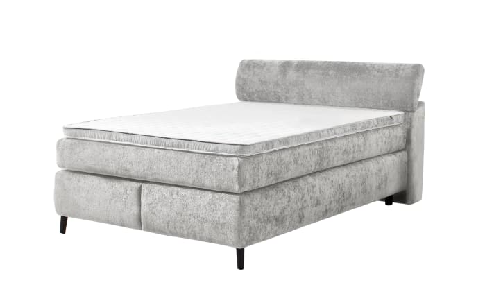 Boxspringbett Diva 140, hellgrau, 140 x 200 cm, inkl. Kaltschaumtopper-05