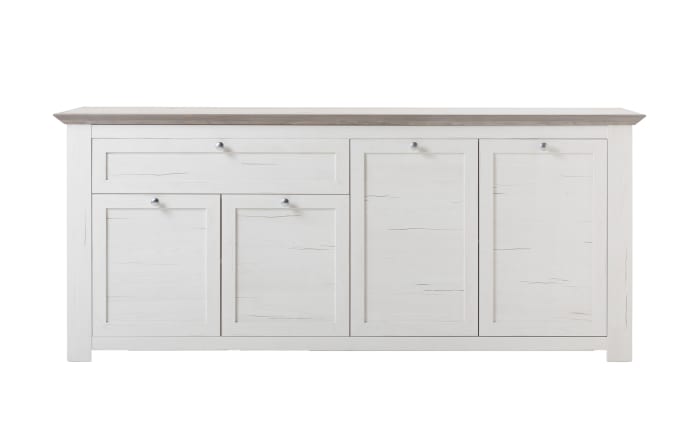 Sideboard Marbella, Nelson, Pinie weiß Nachbildung