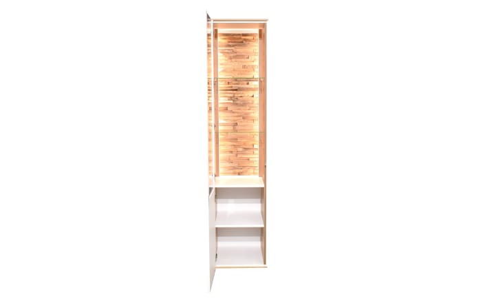 Standvitrine Faro, weiß/Asteiche, 180 cm, inkl. Push-to-Open Funktion-03