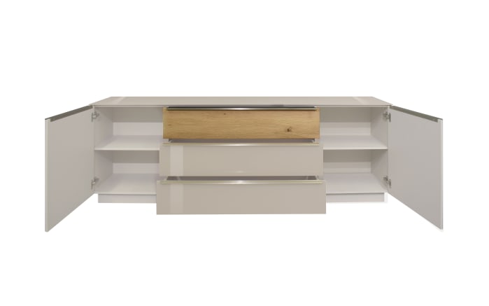 Lowboard Nova, kaschmir/Eiche massiv, inkl. Griffbeleuchtung-03