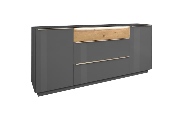 Lowboard Nova, anthrazit/Eiche massiv, inkl. Griffbeleuchtung-01