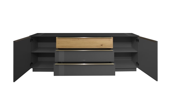 Sideboard Nova, anthrazit/Eiche massiv, inkl. Griffbeleuchtung-03