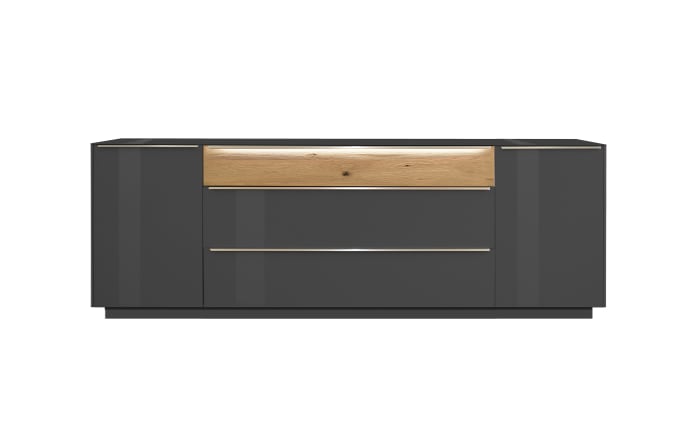 Sideboard Nova, anthrazit/Eiche massiv, inkl. Griffbeleuchtung-02