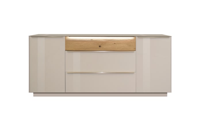Sideboard Nova, kaschmir/Eiche massiv, inkl. Griffbeleuchtung-02