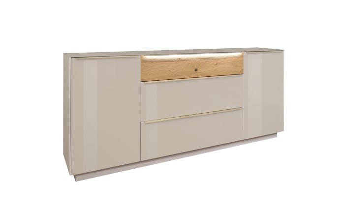 Sideboard Nova, kaschmir/Eiche massiv, inkl. Griffbeleuchtung-01