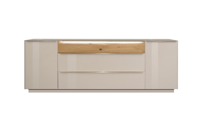 Lowboard Nova, kaschmir/Eiche massiv, inkl. Griffbeleuchtung-02