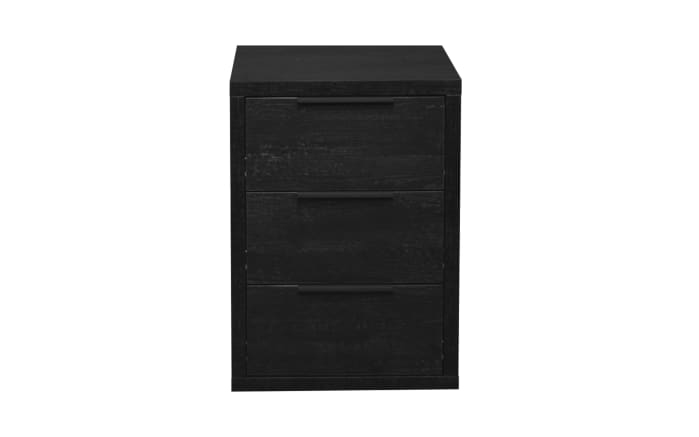 Nachtkonsole Clyde, black wood, 49 x 70 cm
