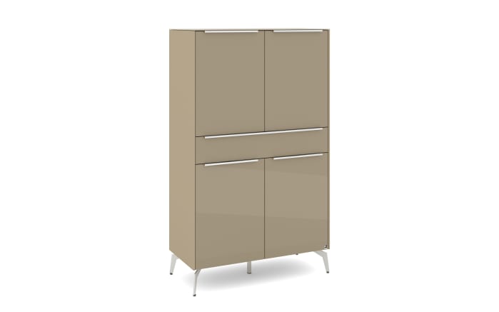 Highboard Reno, taupe/Edelstahl-Nachbildung-02