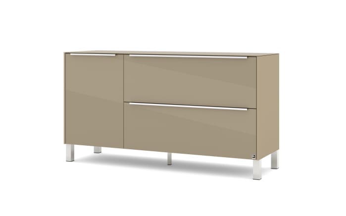 Lowboard Reno, taupe/Edelstahl-Nachbildung-01