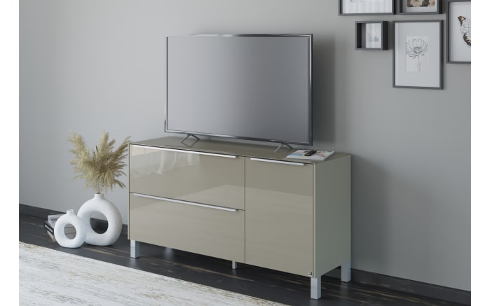 Lowboard Reno, taupe/Edelstahl-Nachbildung-06