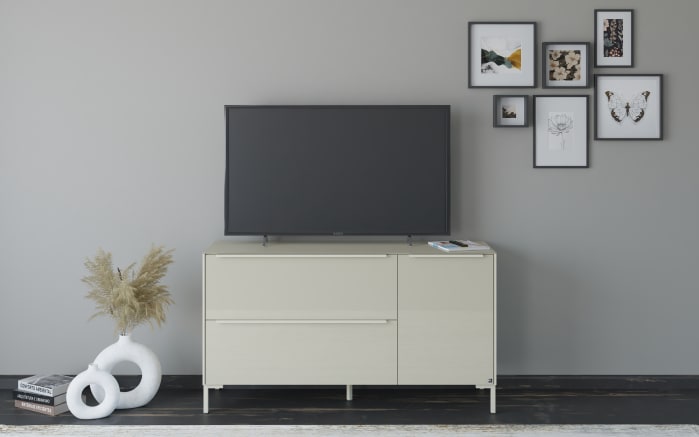 Lowboard Reno, kaschmir/Edelstahl-Nachbildung-09