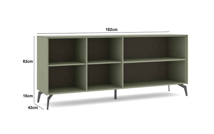 Lowboard Reno, olivgrün/Graphit-05