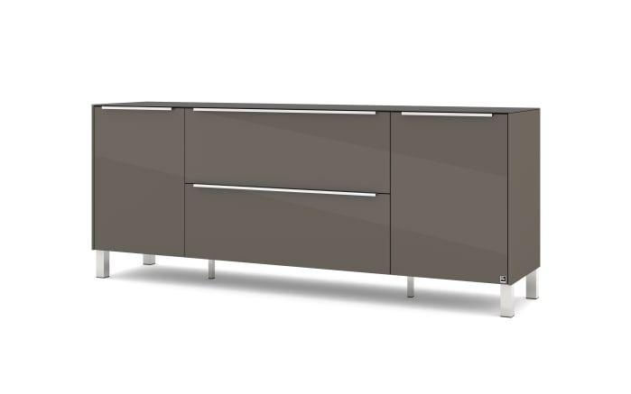 Lowboard Reno, anthrazit/Edelstahl-Nachbildung-01