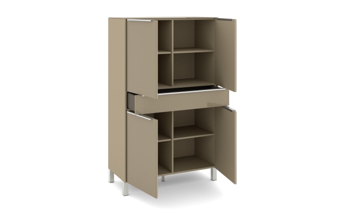 Highboard Reno, taupe/Edelstahl-Nachbildung-08