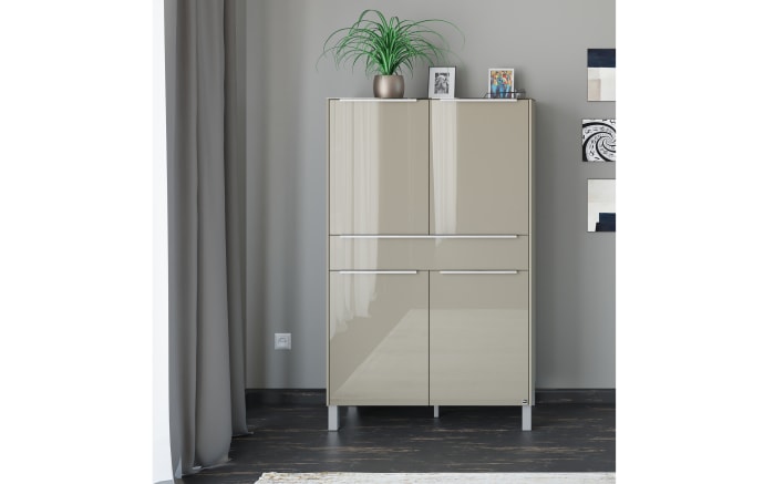 Highboard Reno, taupe/Edelstahl-Nachbildung-10