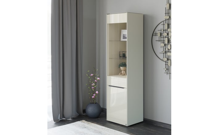 Standvitrine Reno, kaschmir/graphit-08