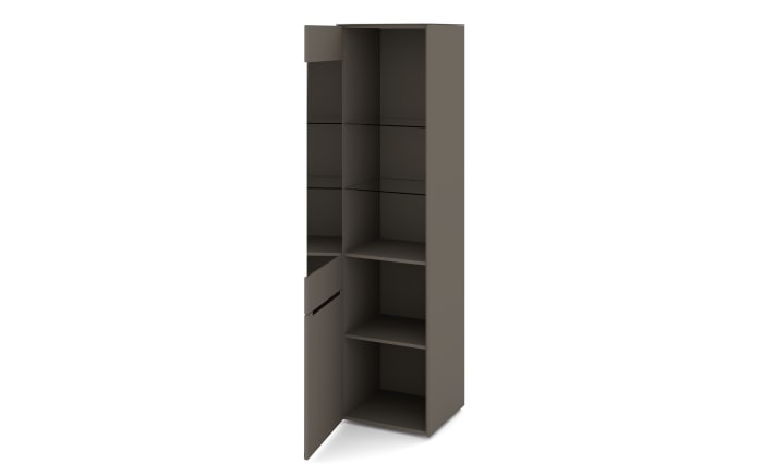 Standvitrine Reno, anthrazit/Edelstahl-Nachbildung-06