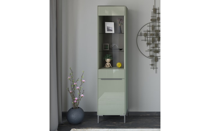 Standvitrine Reno, olivgrün/graphit-11