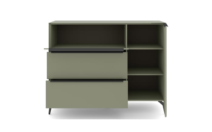 Kommode Reno, olivgrün/graphit-09