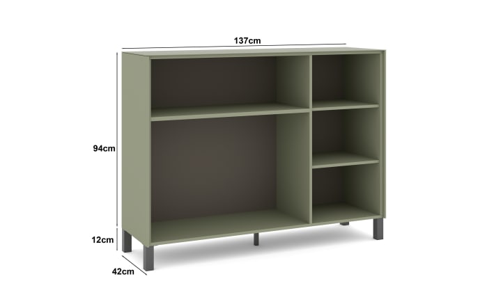 Kommode Reno, olivgrün/graphit-04