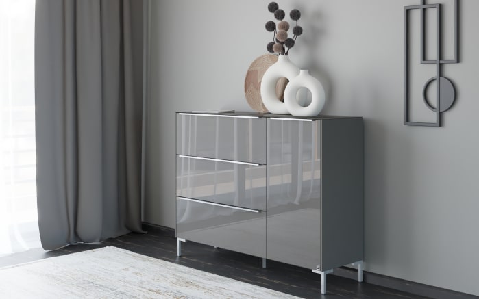 Kommode Reno, anthrazit/Edelstahl-Nachbildung-10