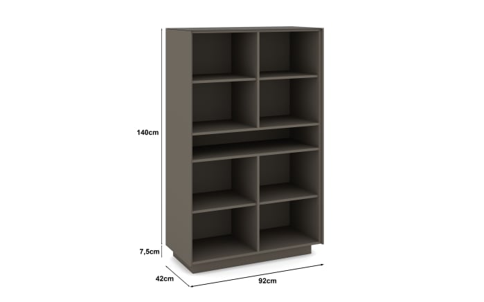 Highboard Reno, anthrazit/Edelstahl-Nachbildung-05