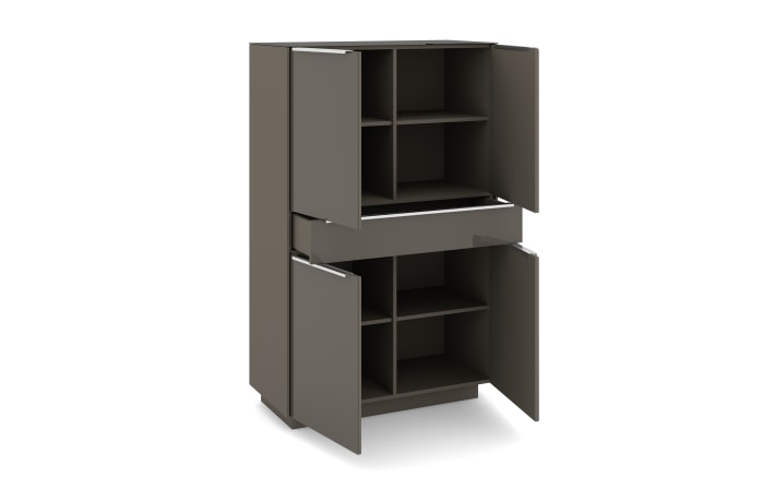 Highboard Reno, anthrazit/Edelstahl-Nachbildung-08