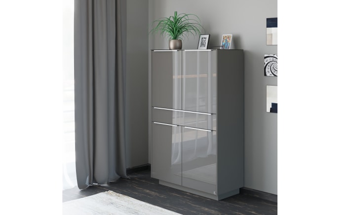 Highboard Reno, anthrazit/Edelstahl-Nachbildung-09