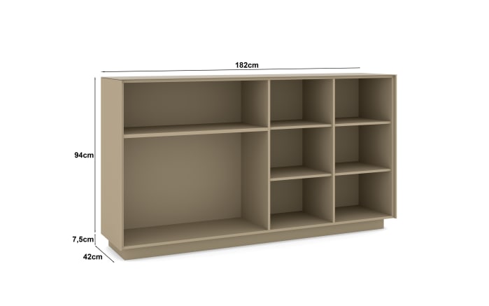 Kommode Reno, taupe/Edelstahl-Nachbildung-05