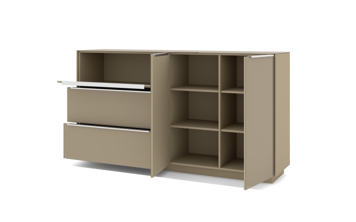 Kommode Reno, taupe/Edelstahl-Nachbildung-06