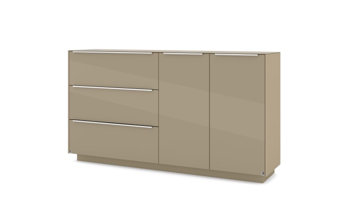 Kommode Reno, taupe/Edelstahl-Nachbildung-01